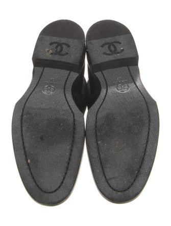 Chanel Interlocking CC Logo Leather Combat Boots