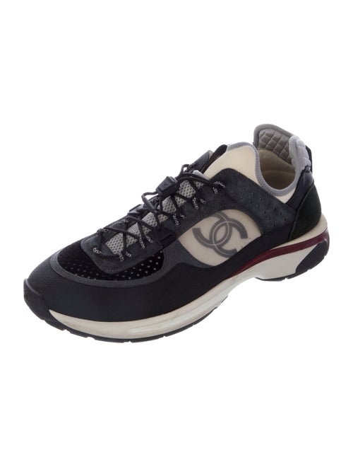 Chanel Interlocking CC Logo Leather Athletic Sneakers