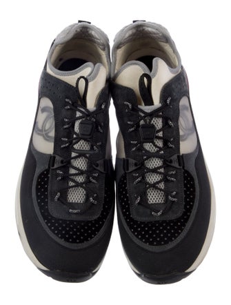 Chanel Interlocking CC Logo Leather Athletic Sneakers