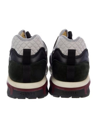 Chanel Interlocking CC Logo Leather Athletic Sneakers