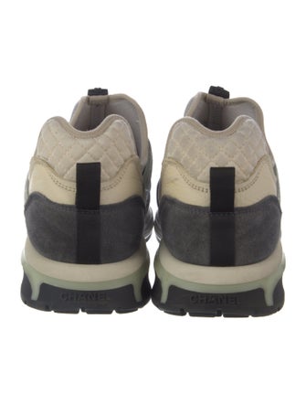 Chanel Interlocking CC Logo Suede Sneakers