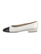 Chanel Interlocking CC Logo Leather Ballet Flats