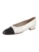 Chanel Interlocking CC Logo Leather Ballet Flats