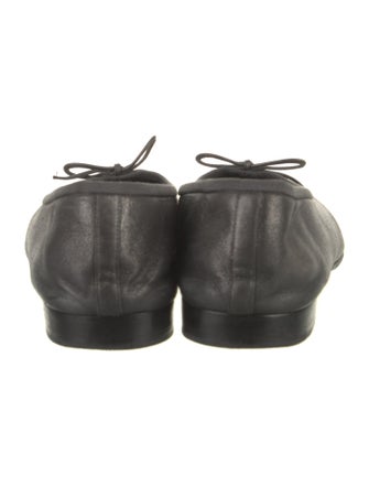 Chanel Interlocking CC Logo Leather Ballet Flats