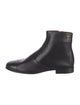 Chanel Interlocking CC Logo Leather Chelsea Boots