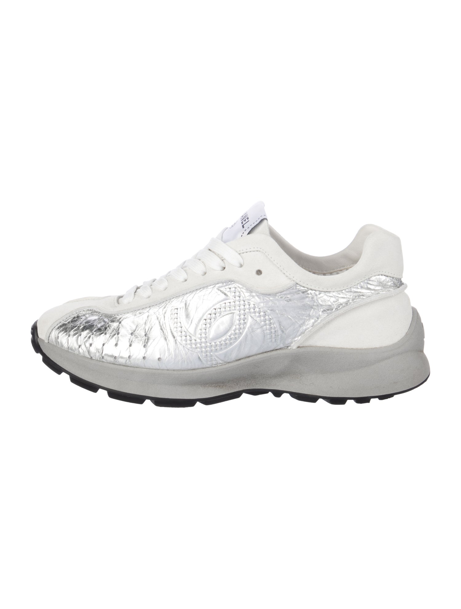 Chanel Interlocking CC Logo Calfskin Sneakers