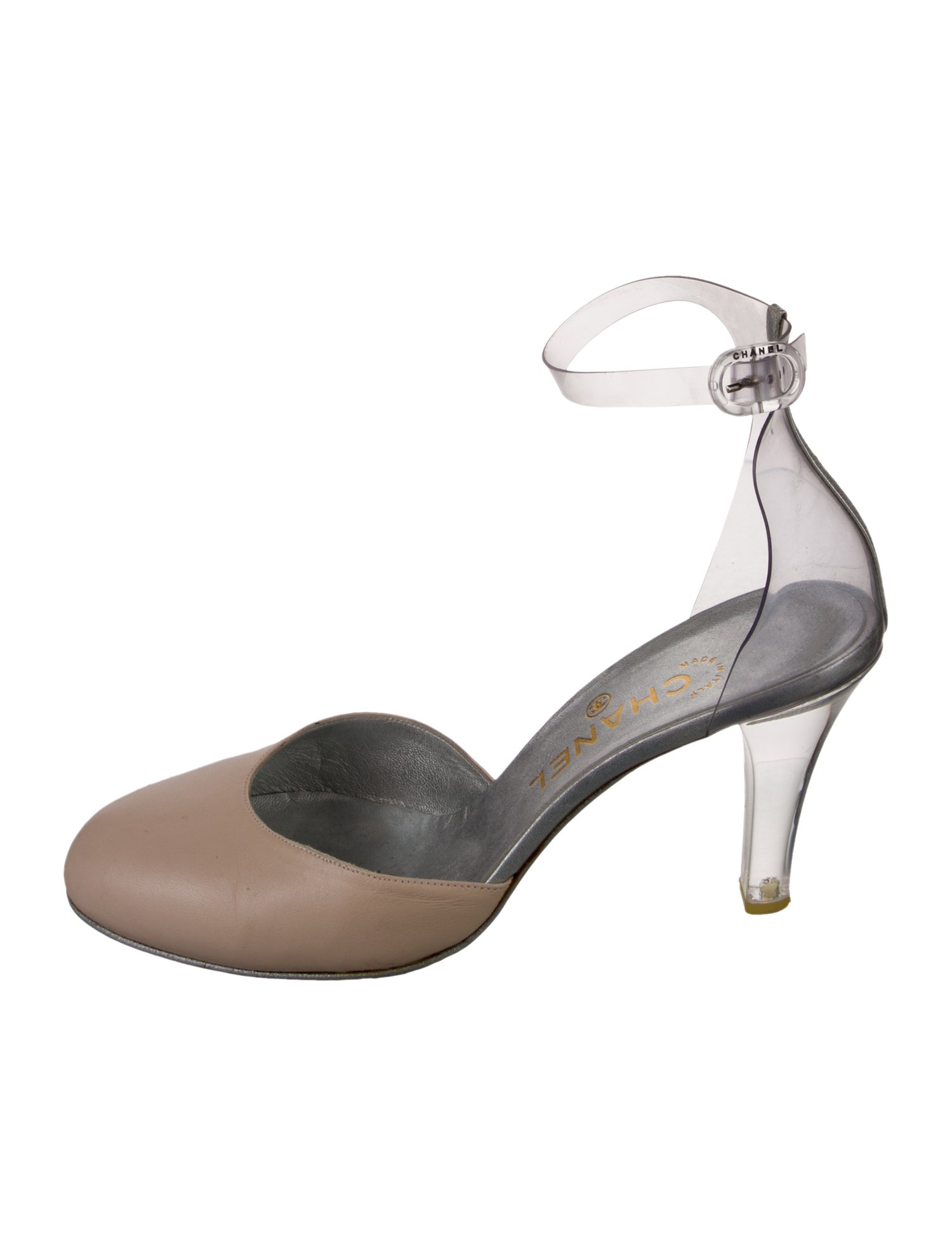 Chanel Vintage Interlocking CC Logo D'Orsay Pumps