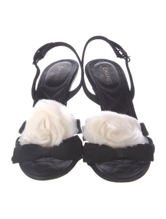 Chanel 2009 Interlocking CC Logo Slingback Sandals