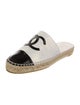 Chanel Interlocking CC Logo Leather Espadrilles