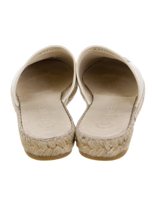 Chanel Interlocking CC Logo Leather Espadrilles