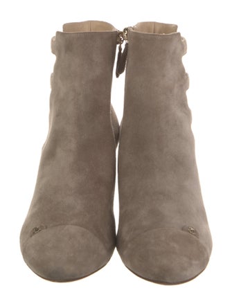 Chanel Interlocking CC Logo Suede Chelsea Boots