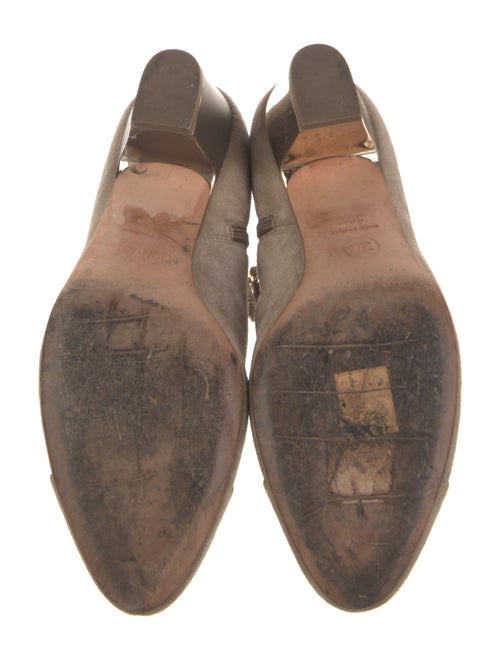 Chanel Interlocking CC Logo Suede Chelsea Boots