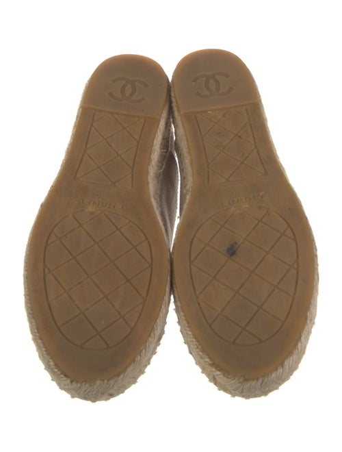 Chanel Interlocking CC Logo Leather Espadrilles