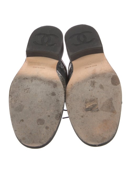 Chanel Interlocking CC Logo Leather Mules