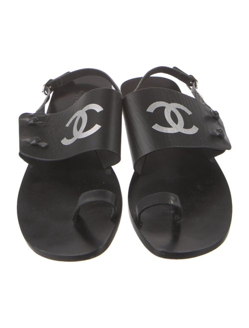 Chanel 2021 Interlocking CC Logo Slingback Sandals