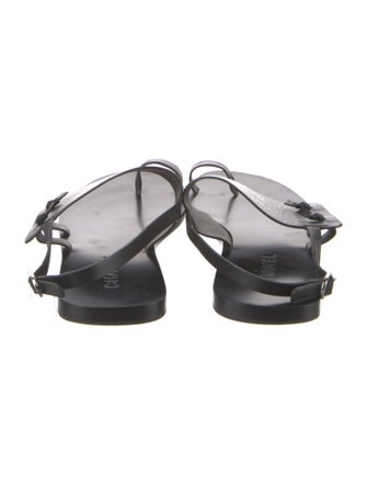 Chanel 2021 Interlocking CC Logo Slingback Sandals