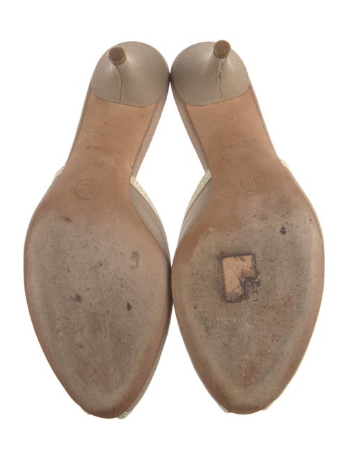 Chanel Interlocking CC Logo Canvas Mules