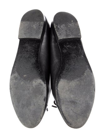 Chanel Interlocking CC Logo Leather Ballet Flats