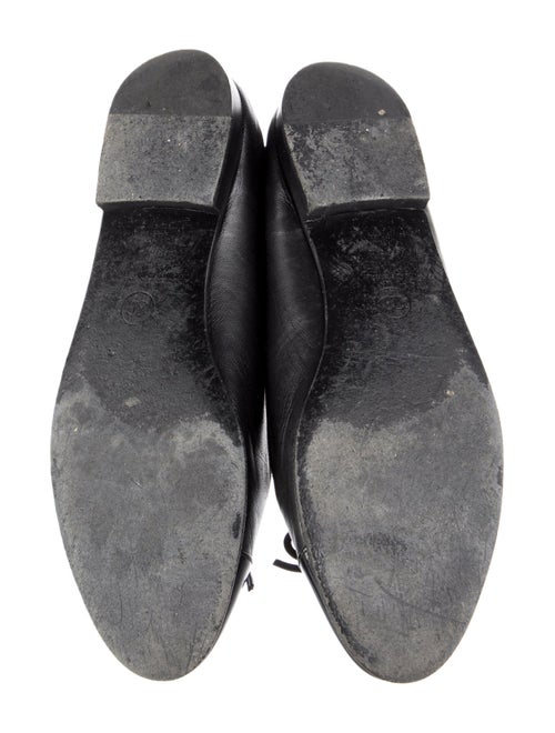 Chanel Interlocking CC Logo Leather Ballet Flats