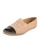 Chanel Interlocking CC Logo Leather Espadrilles