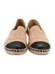 Chanel Interlocking CC Logo Leather Espadrilles