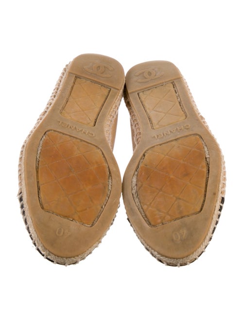 Chanel Interlocking CC Logo Leather Espadrilles