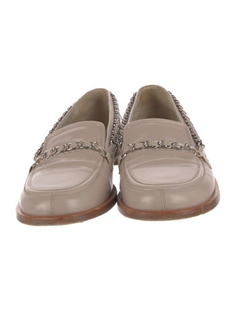 Chanel Interlocking CC Logo Leather Loafers