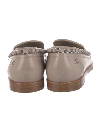 Chanel Interlocking CC Logo Leather Loafers