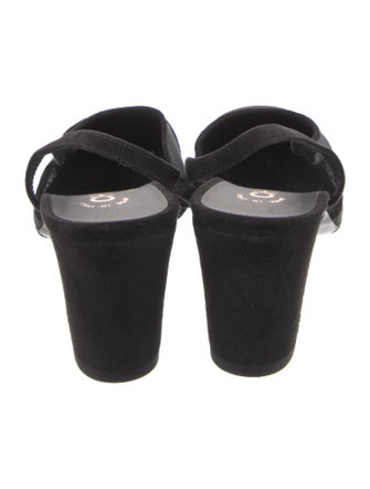 Chanel Interlocking CC Logo Mesh Slingback Pumps