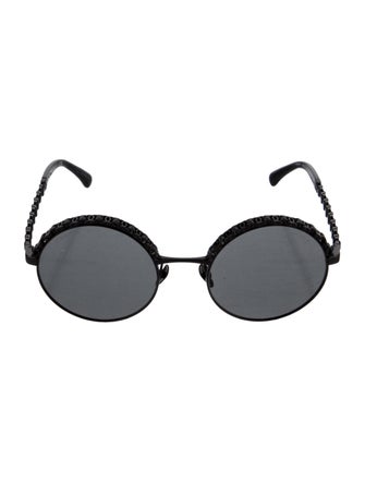 Chanel Interlocking CC Logo Round Sunglasses