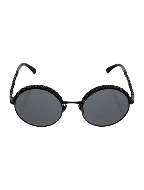 Chanel Interlocking CC Logo Round Sunglasses