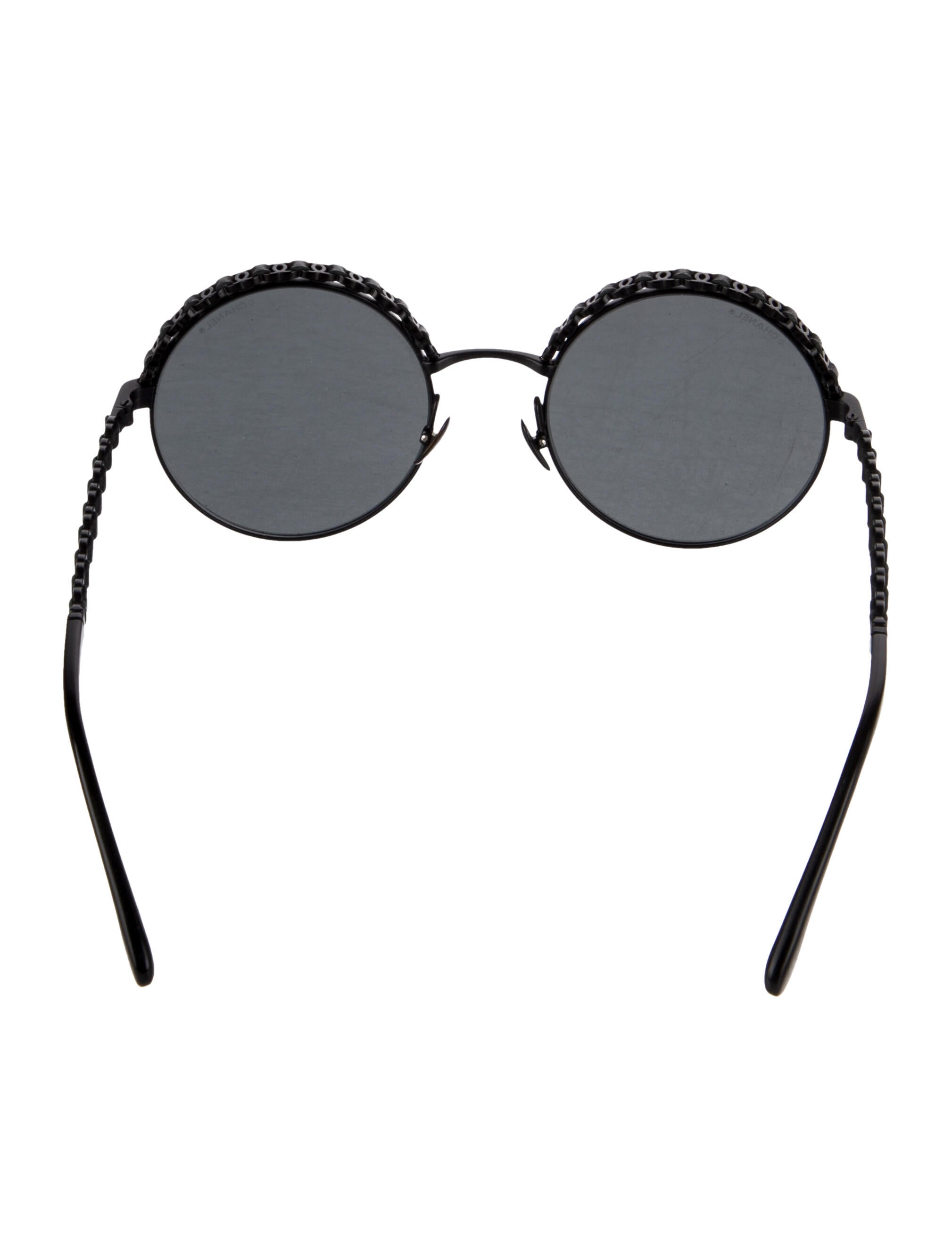 Chanel Interlocking CC Logo Round Sunglasses