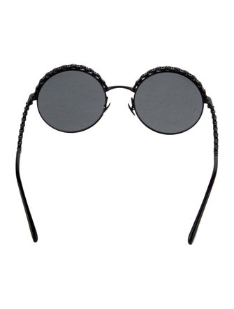 Chanel Interlocking CC Logo Round Sunglasses