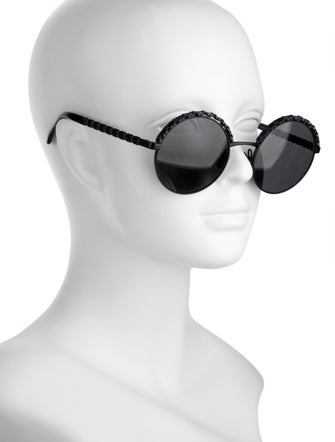 Chanel Interlocking CC Logo Round Sunglasses