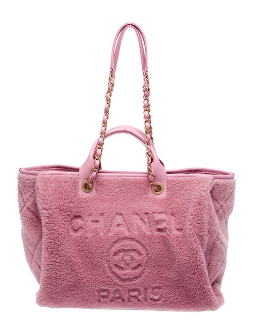 Chanel Medium Shearling Deauville Shopping Tote