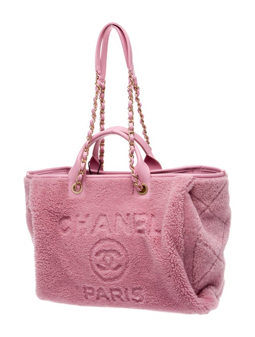 Chanel Medium Shearling Deauville Shopping Tote
