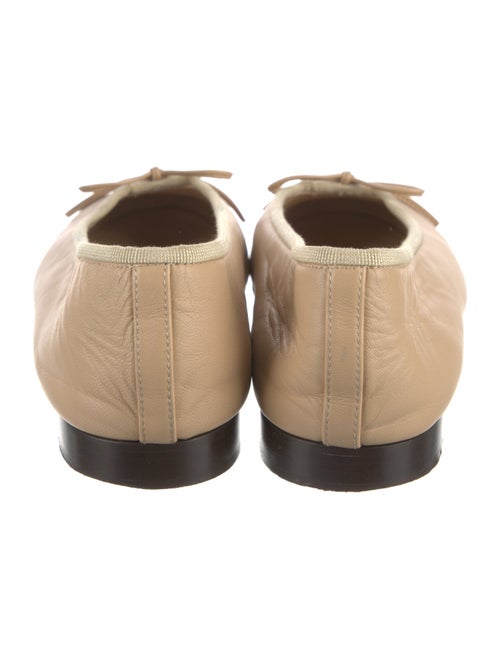 Chanel Interlocking CC Logo Leather Ballet Flats
