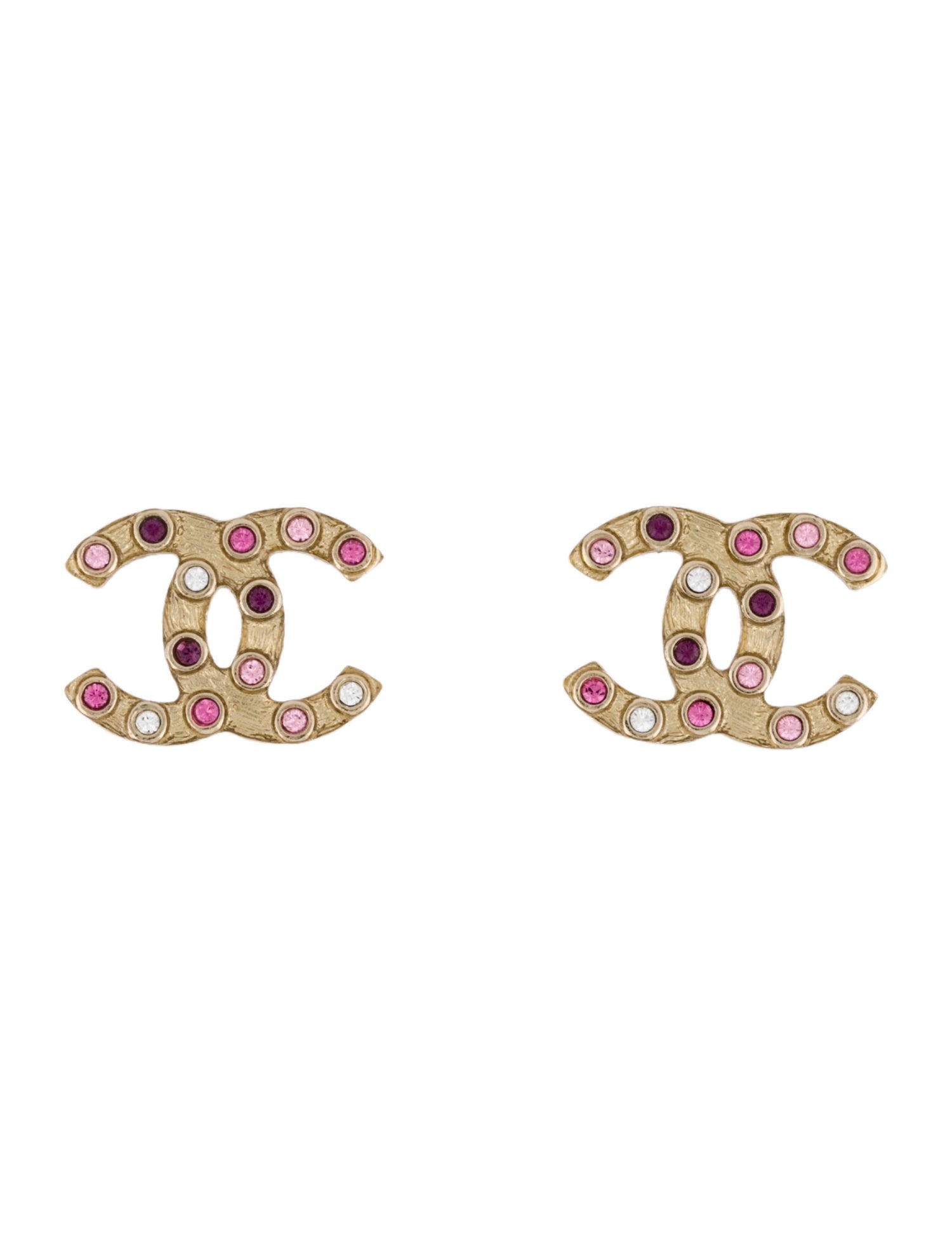 Chanel Strass Stud Earrings