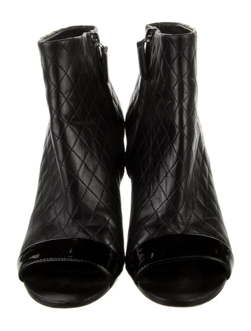 Chanel Interlocking CC Logo Leather Boots