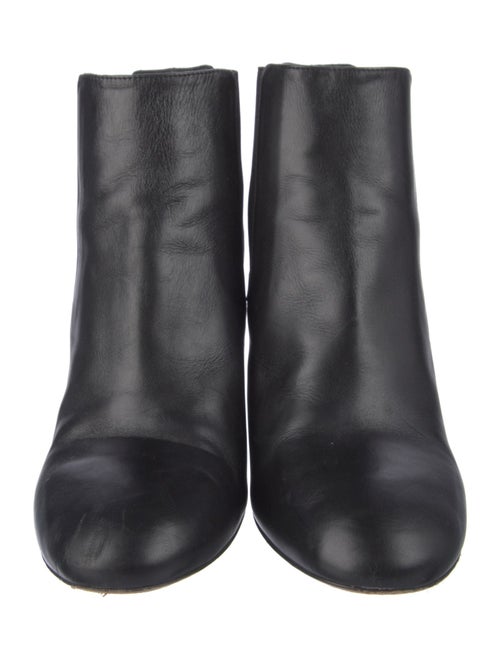 Chanel Interlocking CC Logo Leather Chelsea Boots