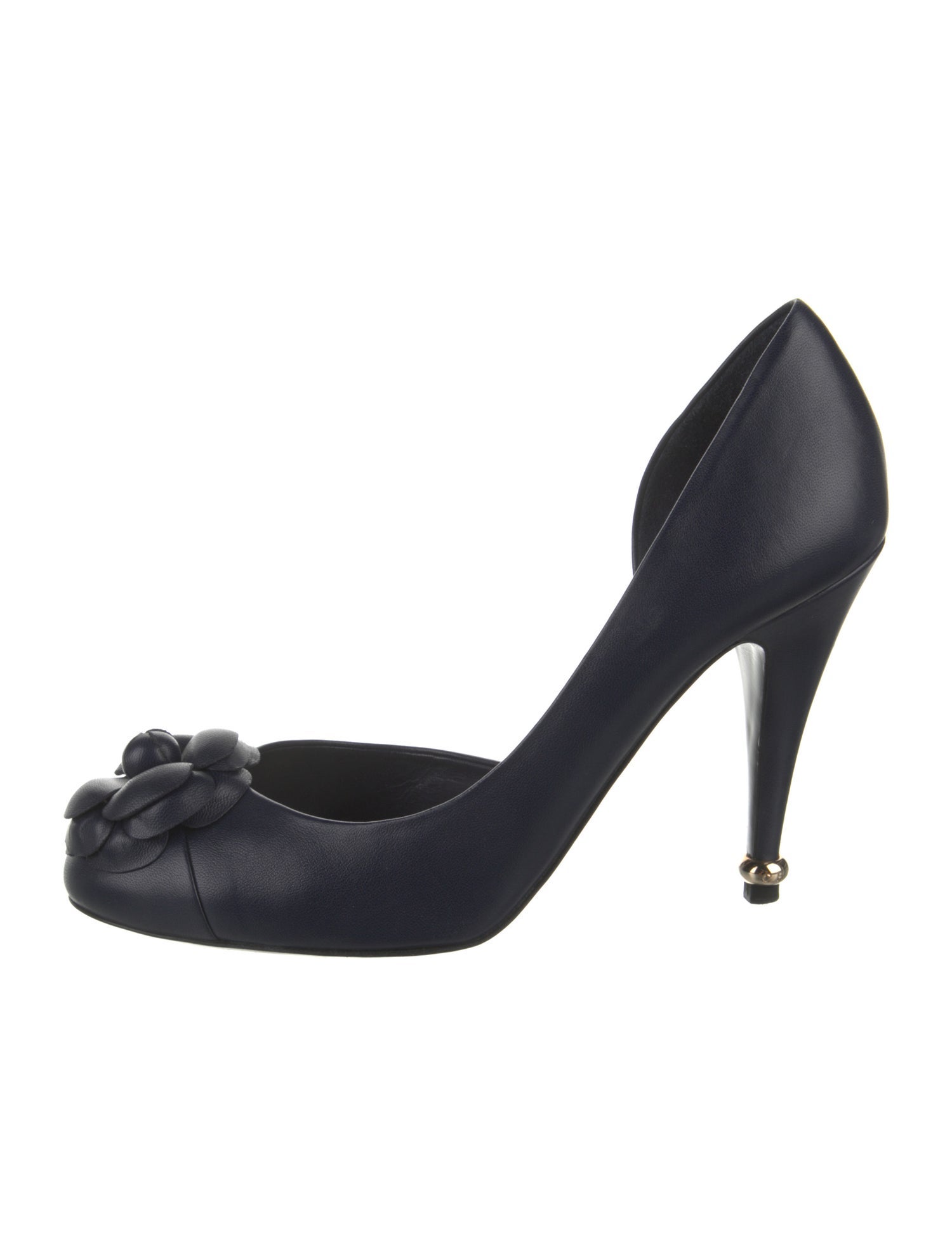 Chanel Interlocking CC Logo Leather D'Orsay Pumps