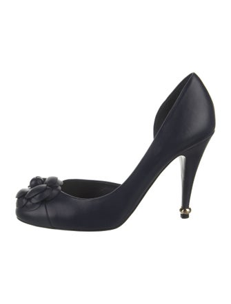 Chanel Interlocking CC Logo Leather D'Orsay Pumps