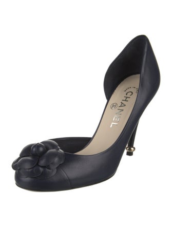 Chanel Interlocking CC Logo Leather D'Orsay Pumps