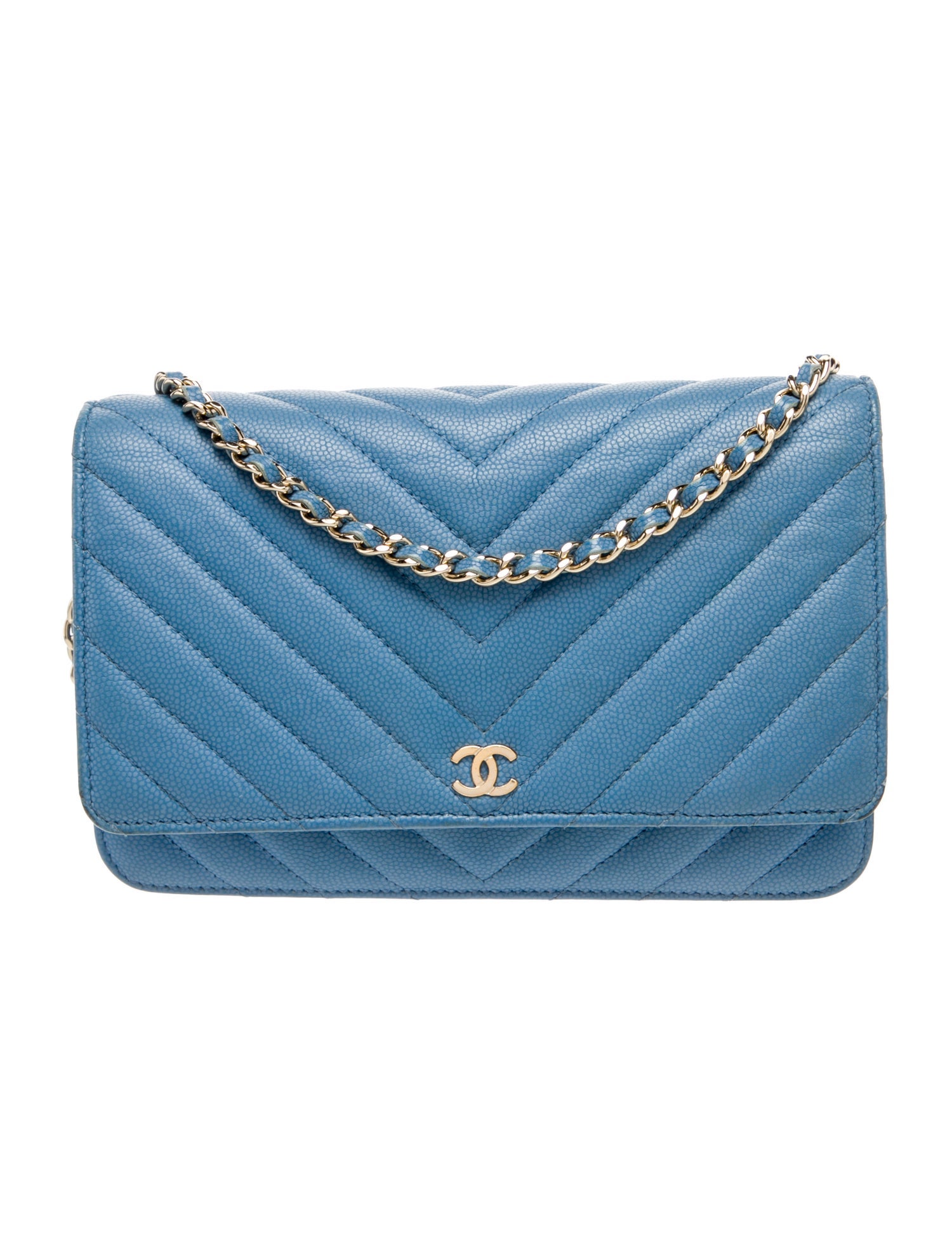 Chanel Chevron Wallet on Chain