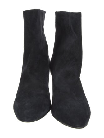 Chanel Interlocking CC Logo Suede Boots