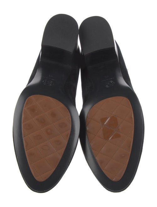 Chanel Interlocking CC Logo Suede Boots