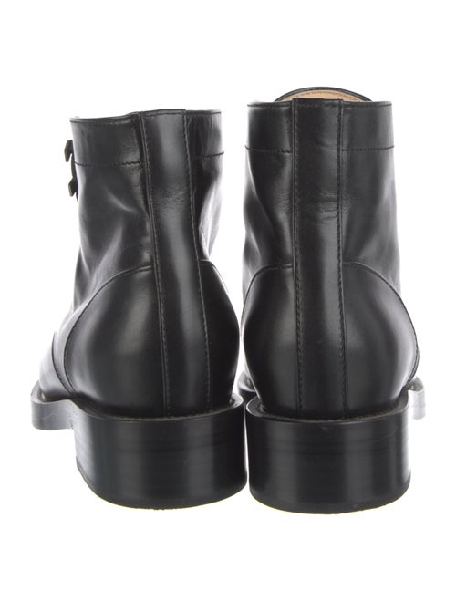 Chanel Interlocking CC Logo Leather Combat Boots