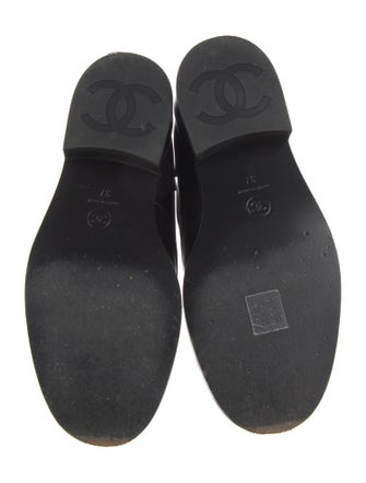 Chanel Interlocking CC Logo Leather Combat Boots