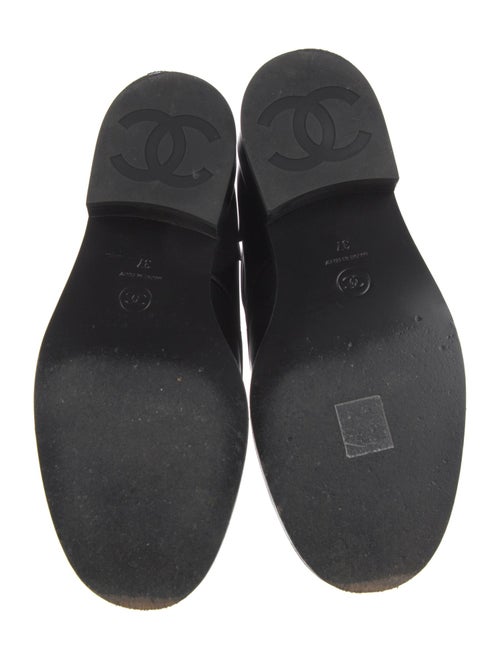 Chanel Interlocking CC Logo Leather Combat Boots