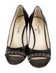 Chanel Interlocking CC Logo Leather Pumps